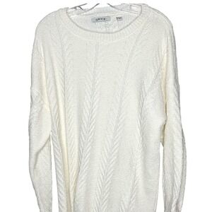 Orvis Sweater- XL- cable knit, super soft, polyester chenille,‎ very stretchy